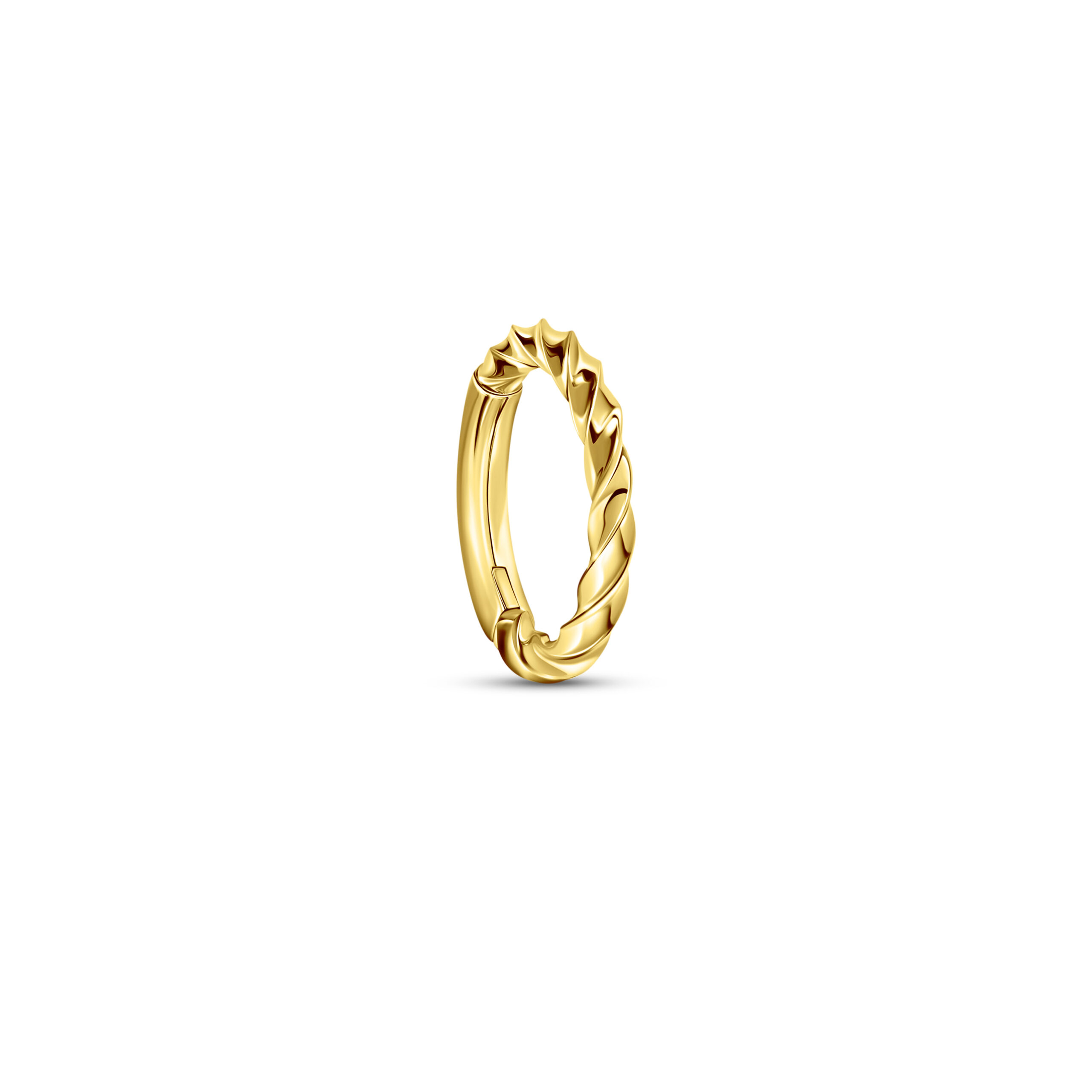 8mm Twisted Ring Yellow Gold