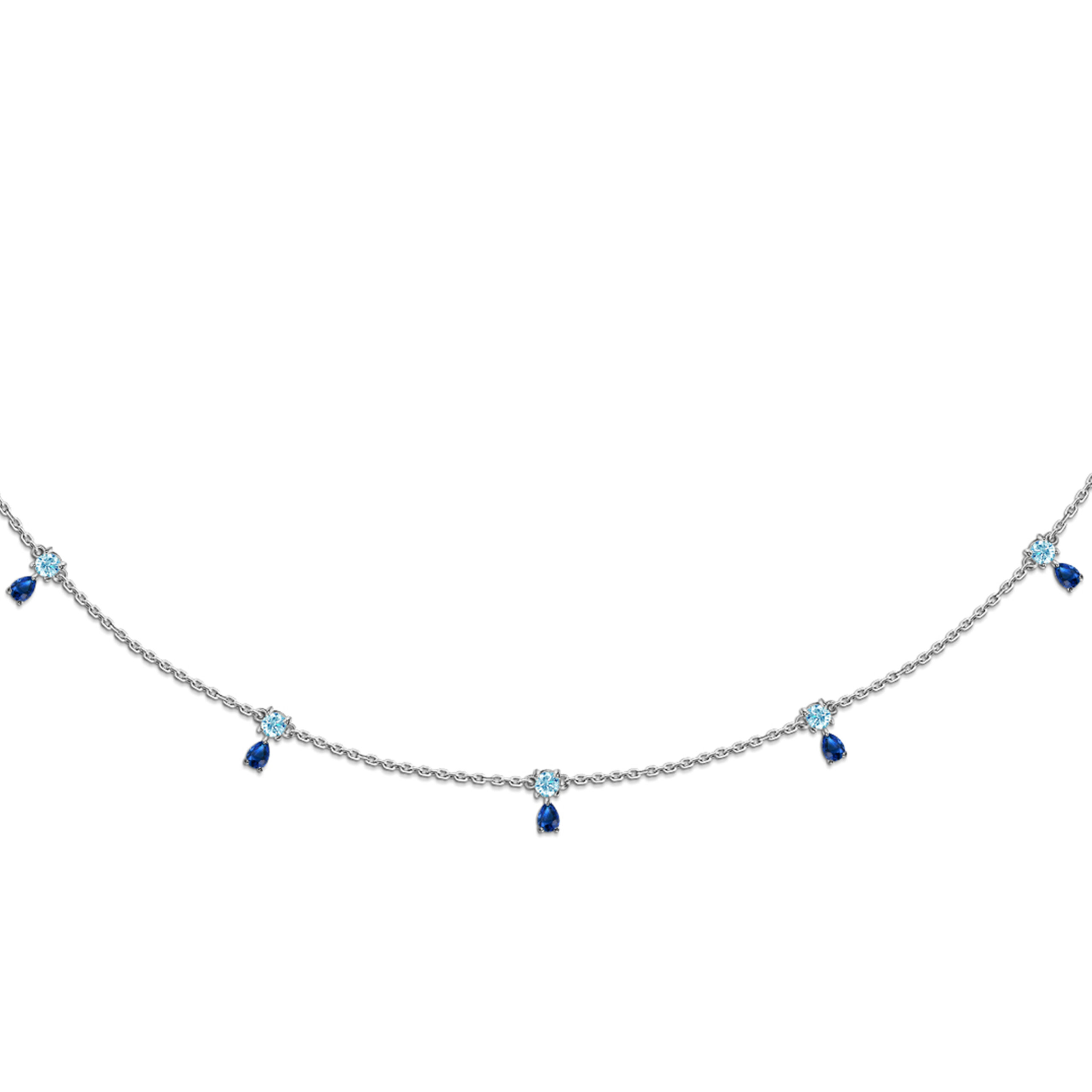 The Drops Choker White Gold