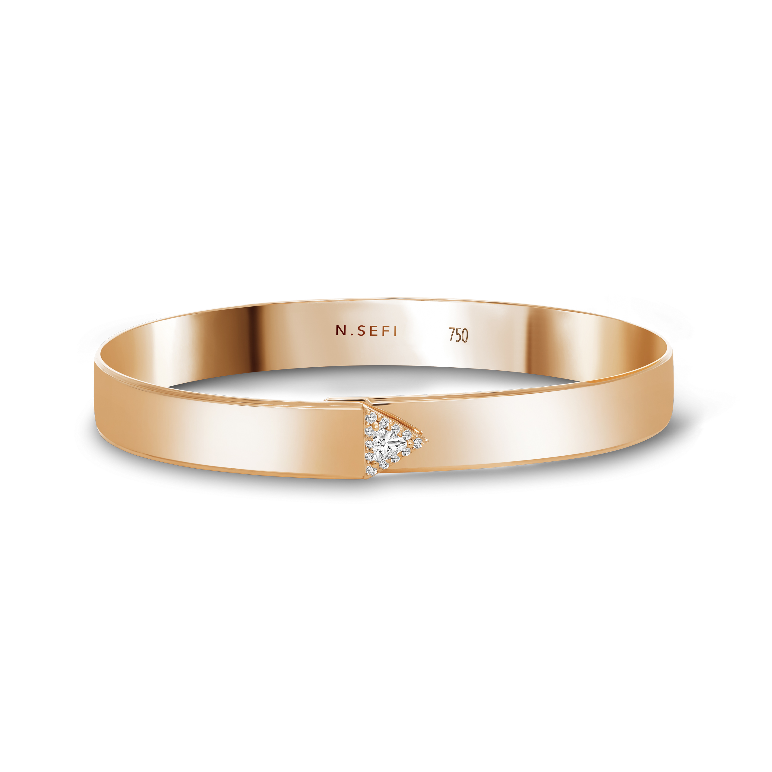 Iris Plain Bracelet Rose Gold