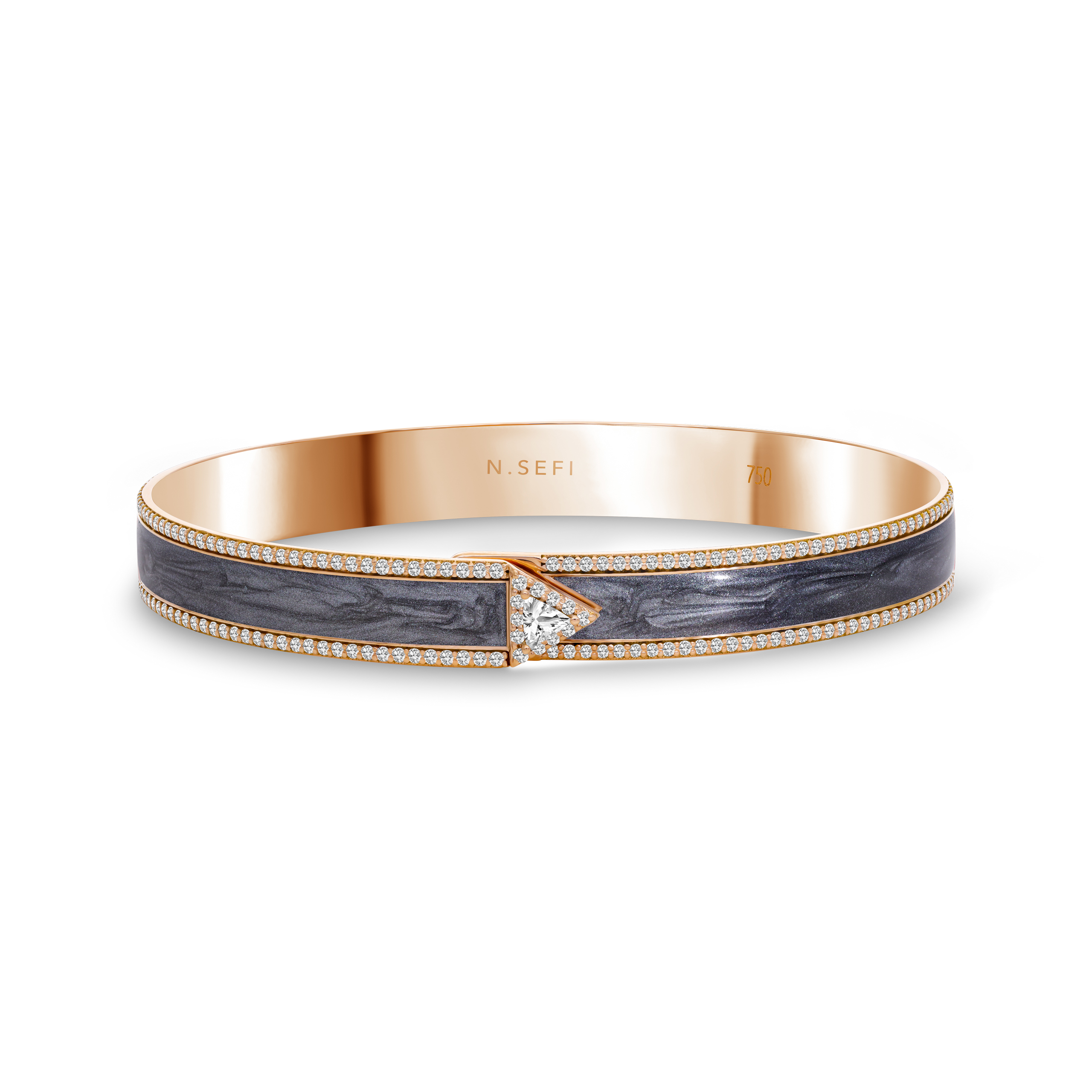 Iris Painted Bracelet Grey