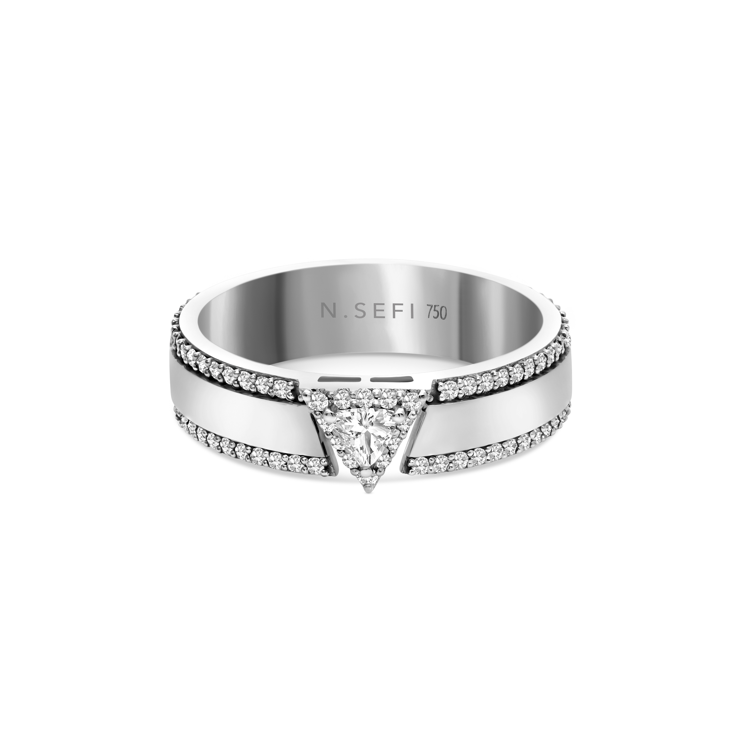 Iris Pave Ring White Gold