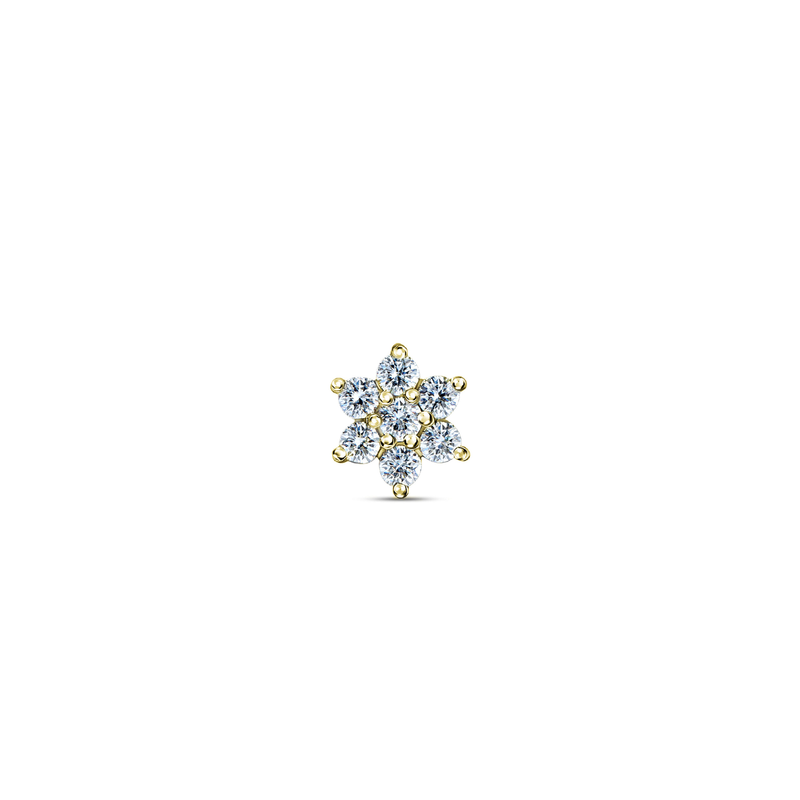Flower Stud Yellow Gold