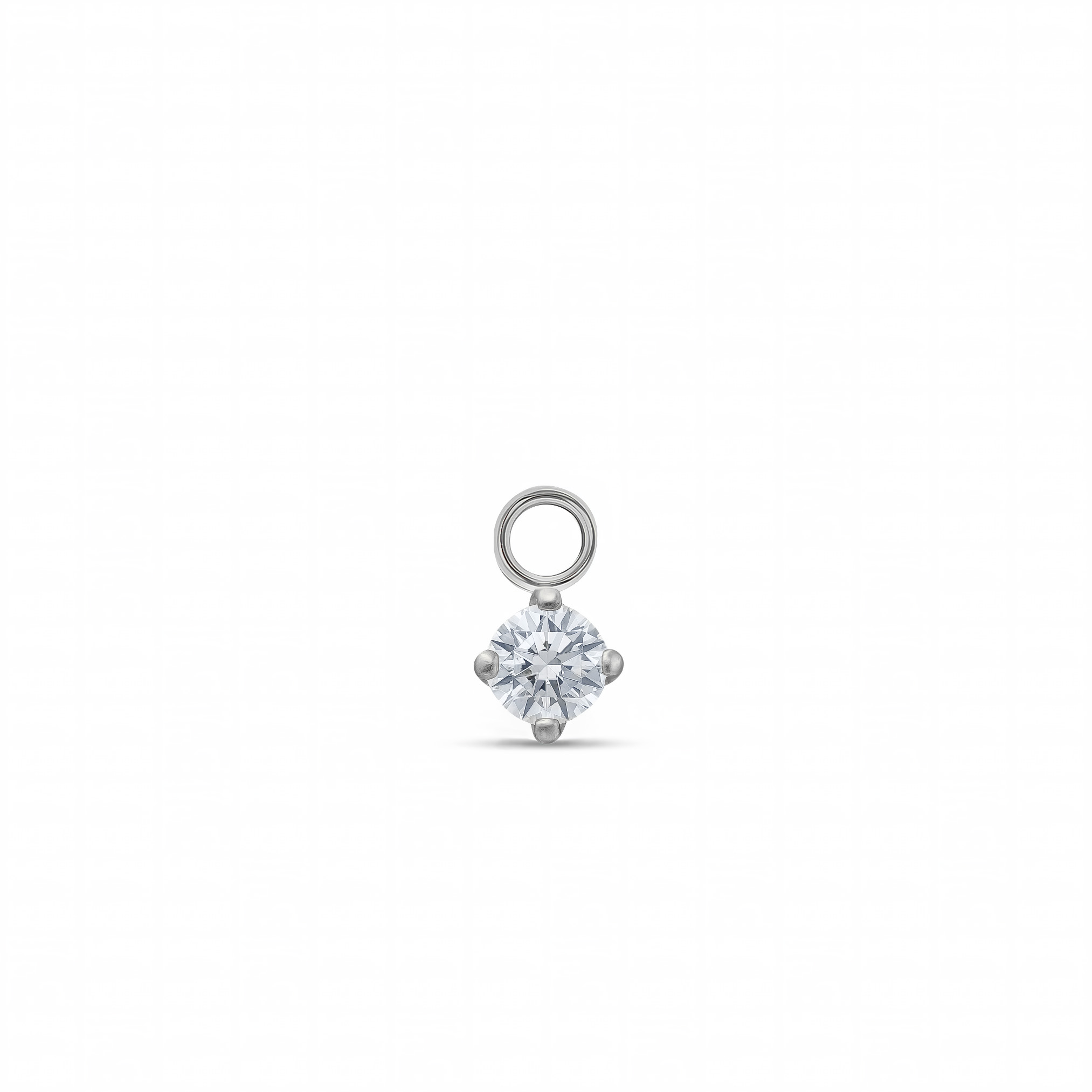 3mm Charm White Gold