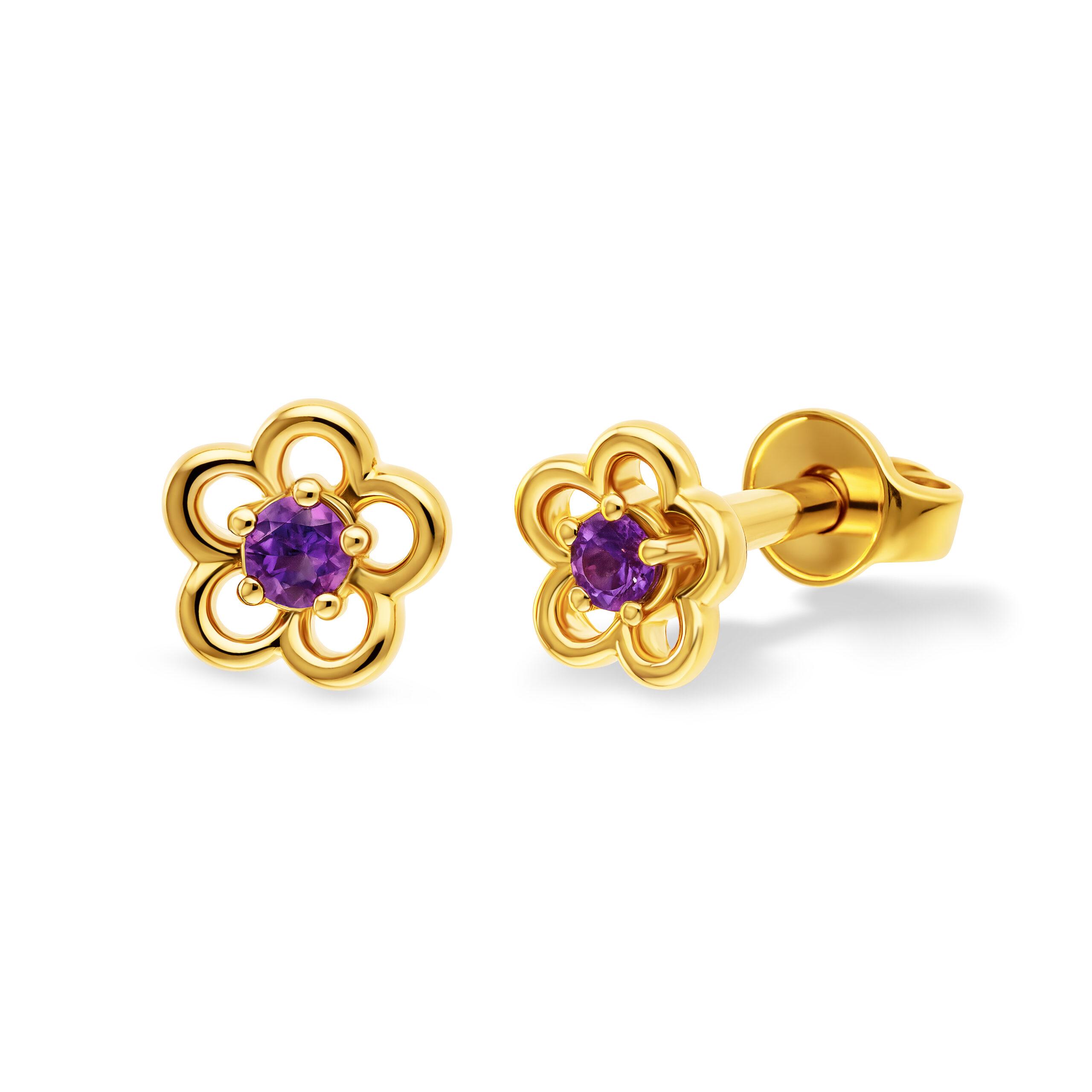 Daisy Douce Yellow Gold Amethyst