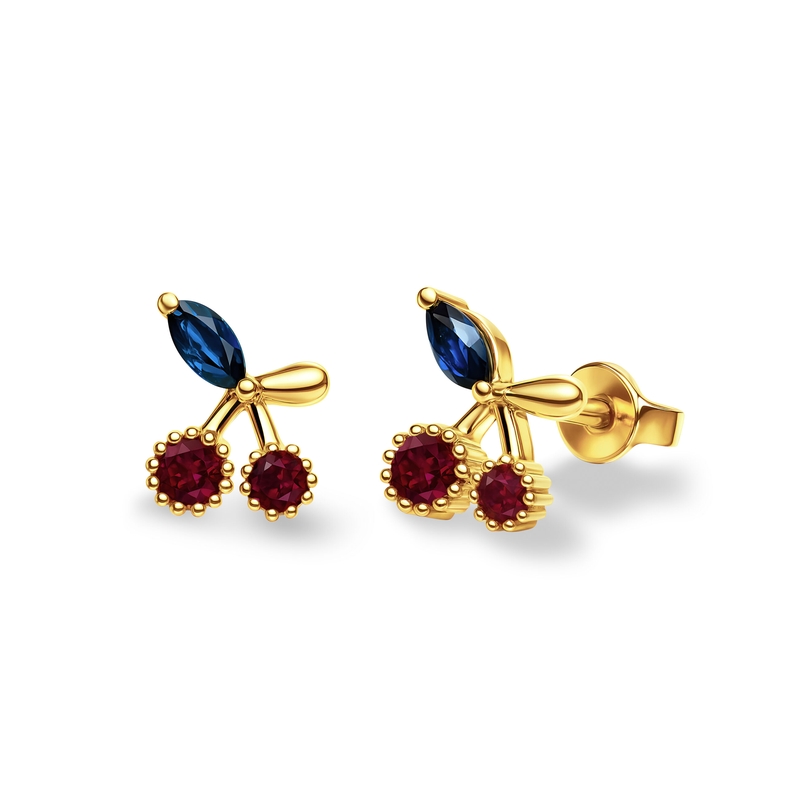 Cherry Stud Yellow Gold